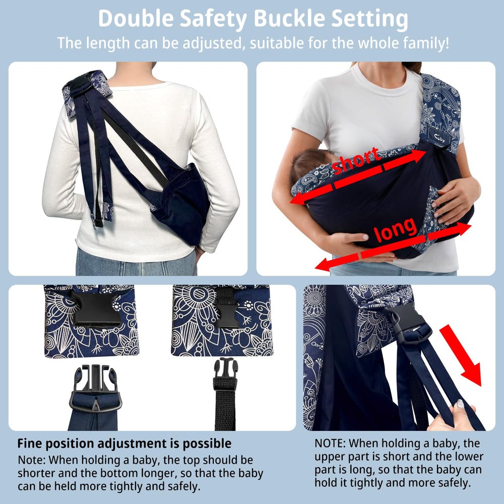 CUBY Wrap Baby Sling nursing cover option for discreet feeding.