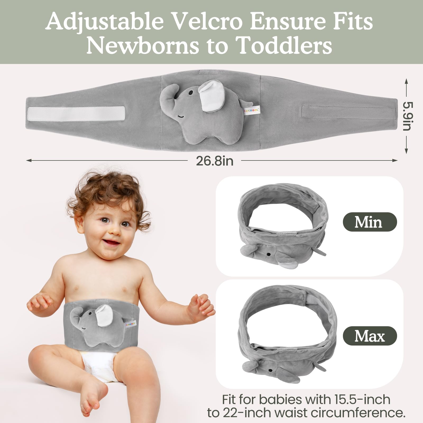 CUCKOOL newborn-to-toddler-use wrap growing with baby from infancy onward.