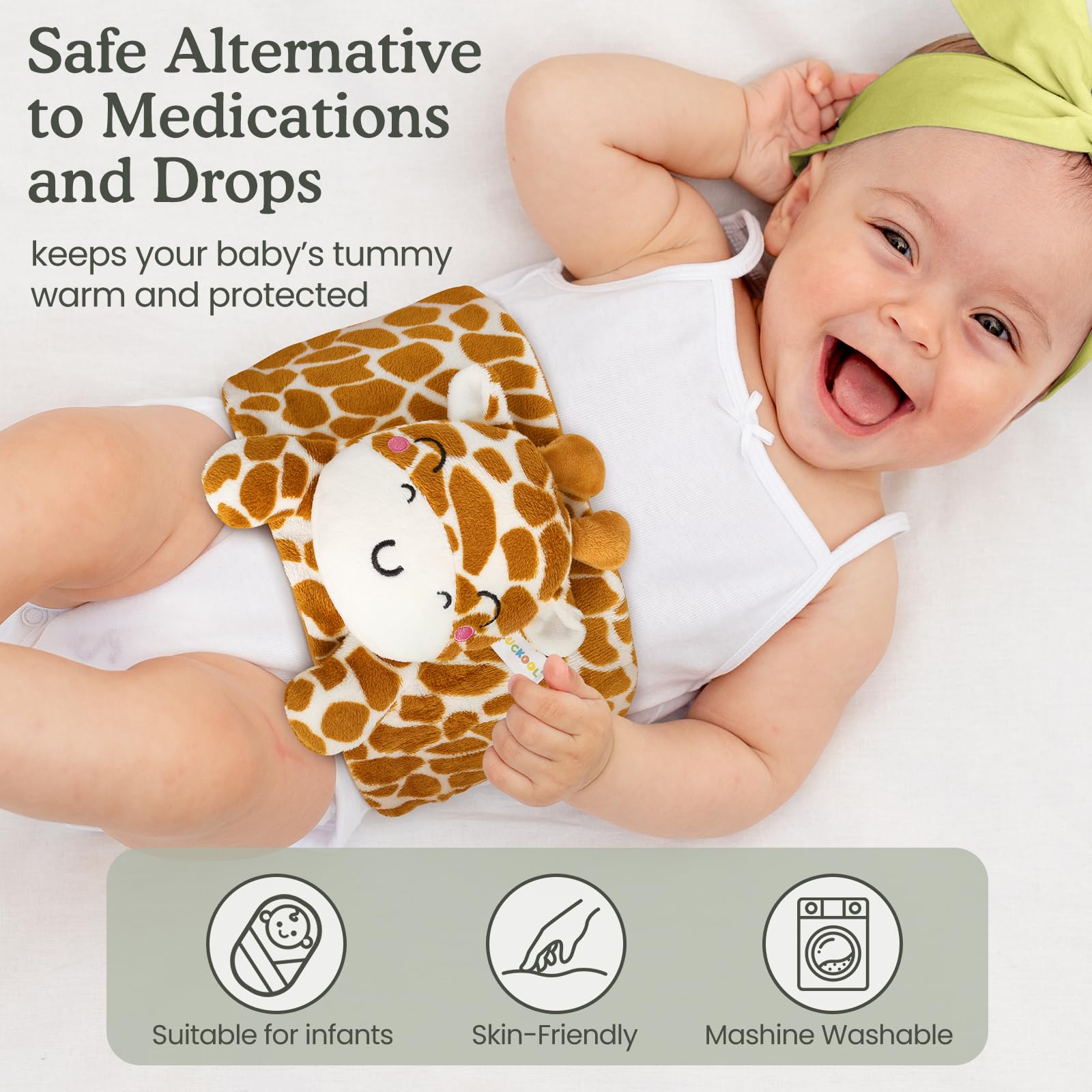 Cuckool soft plush belly band supports gentle compression in a snug fit.