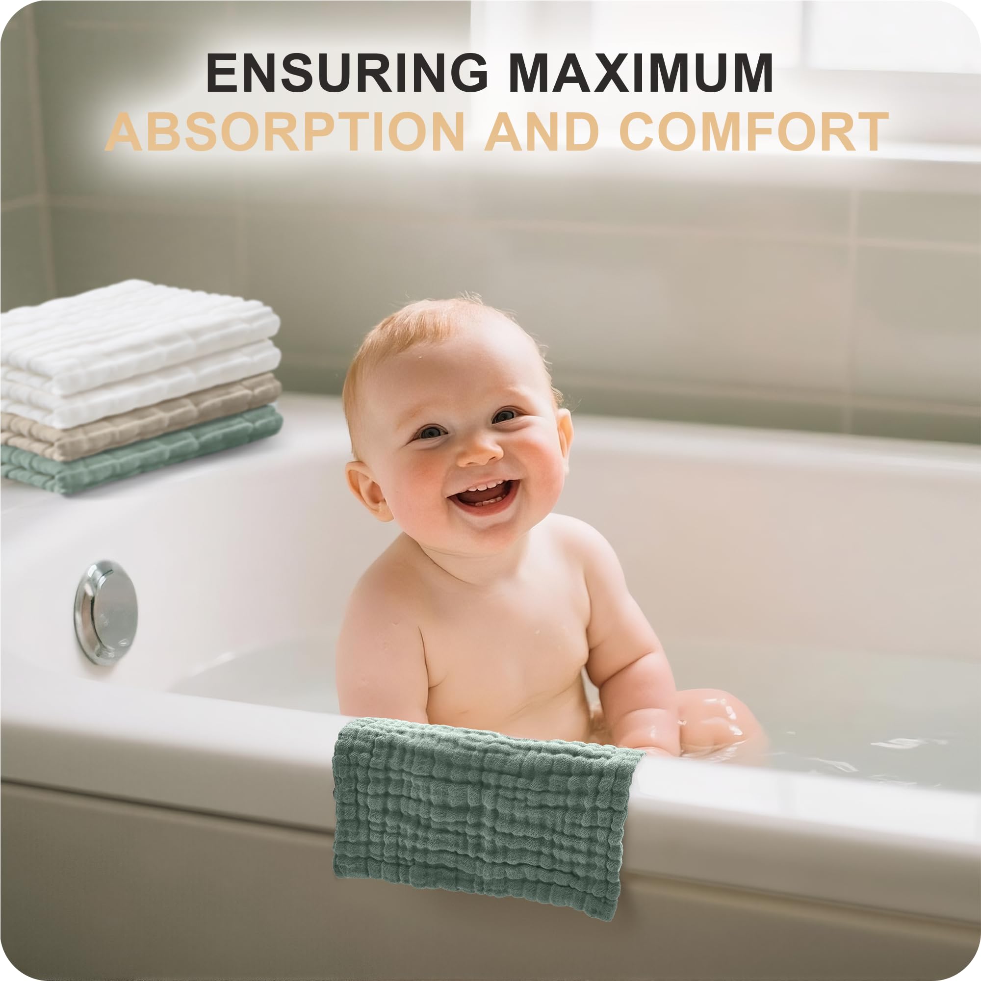 Cuddle Campus machine washable washcloths, easy care and quick drying