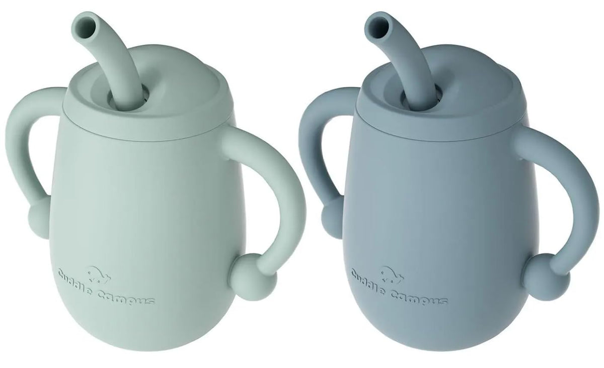 Cuddle Campus open cup with handles supports easy grip during learning.