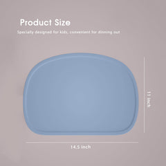 Cuddle Campus placemats raised edges help contain spills at mealtime.