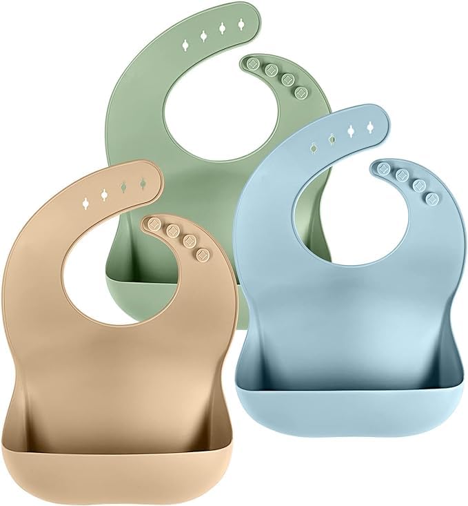 Cuddle Campus silicone bibs with soft neckband soothe sensitive skin during meals