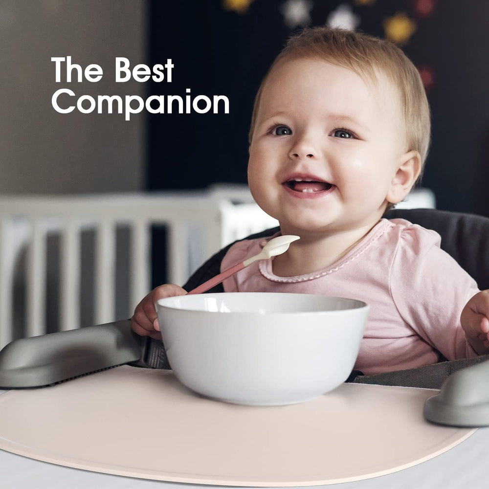 Cuddle Campus silicone placemat is dishwasher-safe for easy cleanup at home.