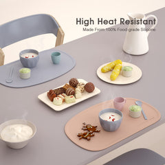 Cuddle Campus placemat is dishwasher-safe for quick, easy cleanup after messy dinners.