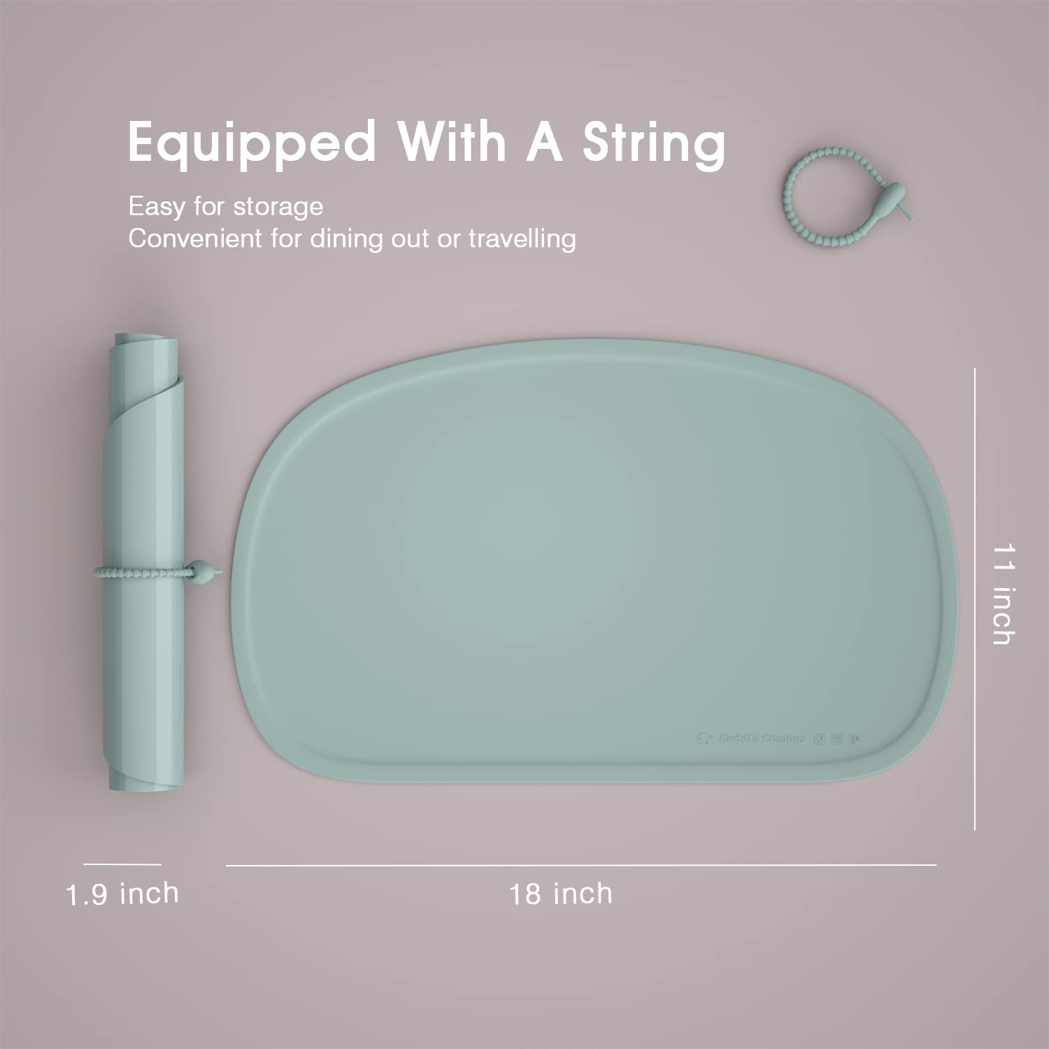 Cuddle Campus placemat surface is easy to clean after meals