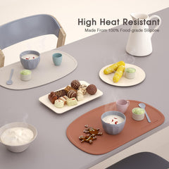 Cuddle Campus silicone placemat is heat resistant and soft for kid meals.