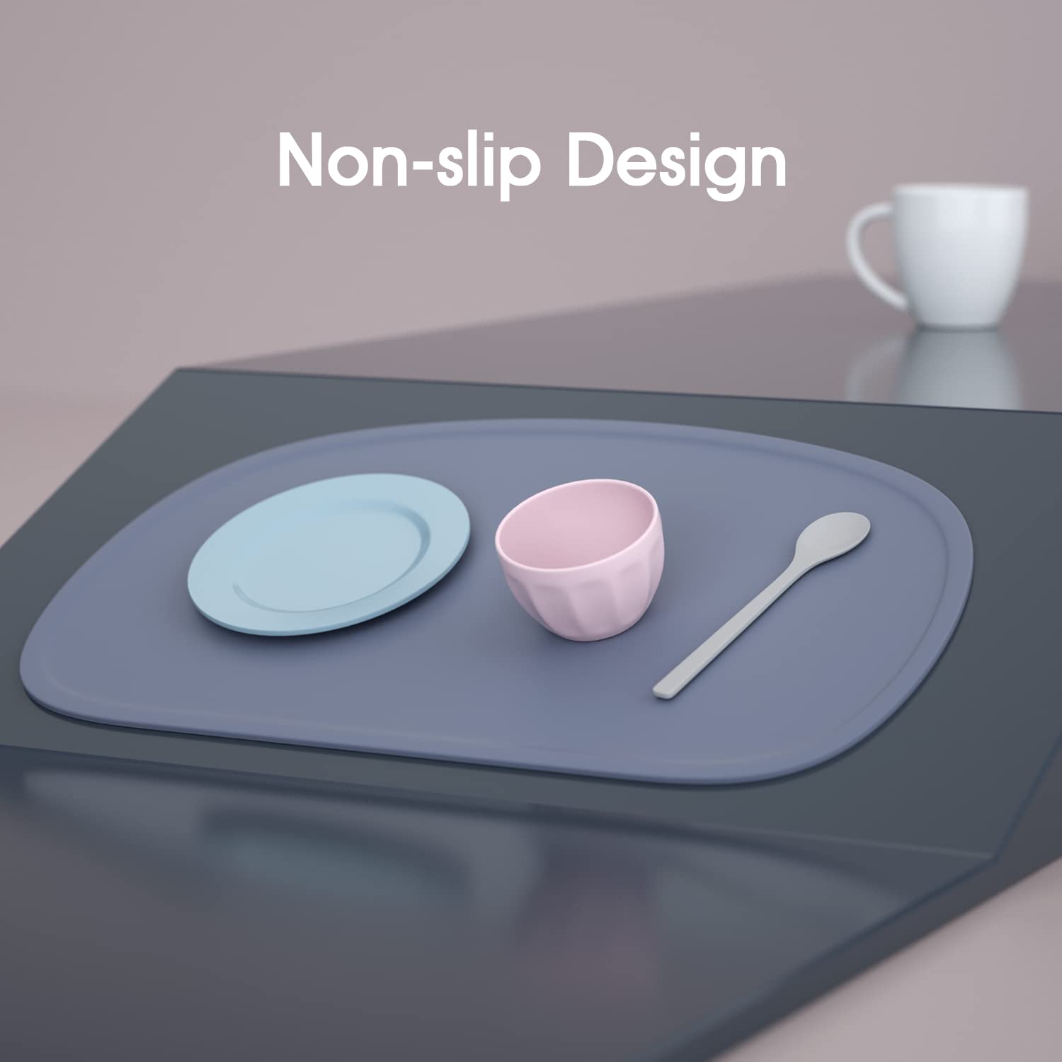 Cuddle Campus placemat used as kitchen and dining mat for kids.