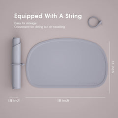 Cuddle Campus placemat features a non-slip bottom for stable dining in busy households.