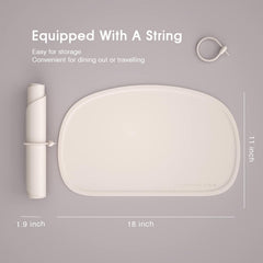 Cuddle Campus placemat rolled for travel keeps dining clean on the go.