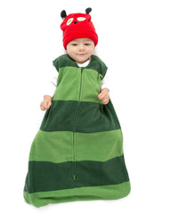 Cuddle Club baby fleece sleep sack front view promotes cozy, secure overnight wear.