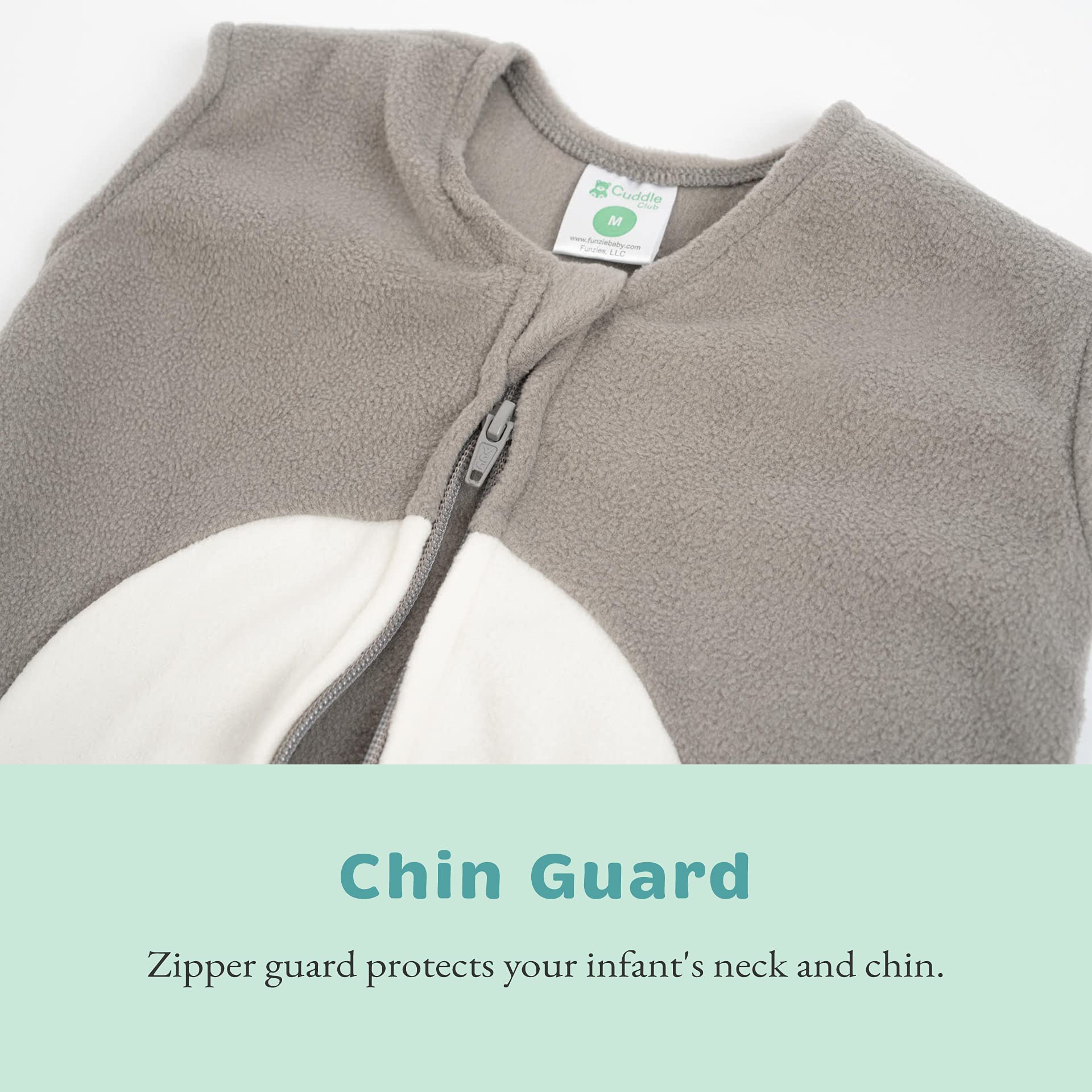 Cuddle Club sleeveless sleep sack helps regulate comfortable temperature overnight.
