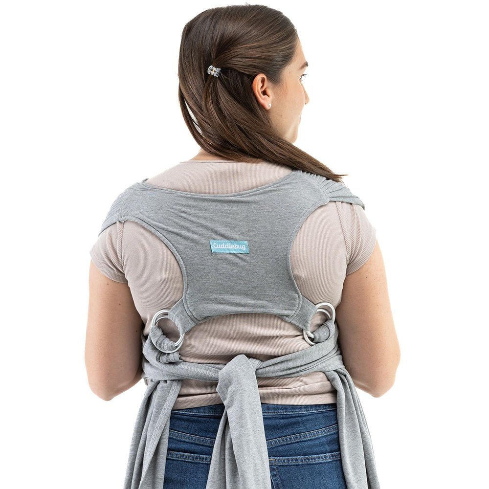 CuddleBug CuddleCarry adjustable waistband demonstrates one-size-fits-most design