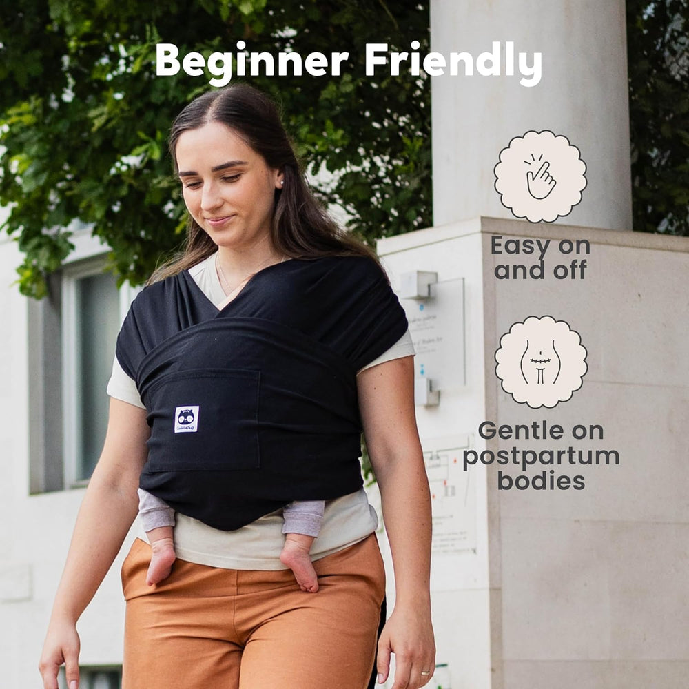 CuddleBug CuddleCarry ergonomic hip position promotes parent comfort