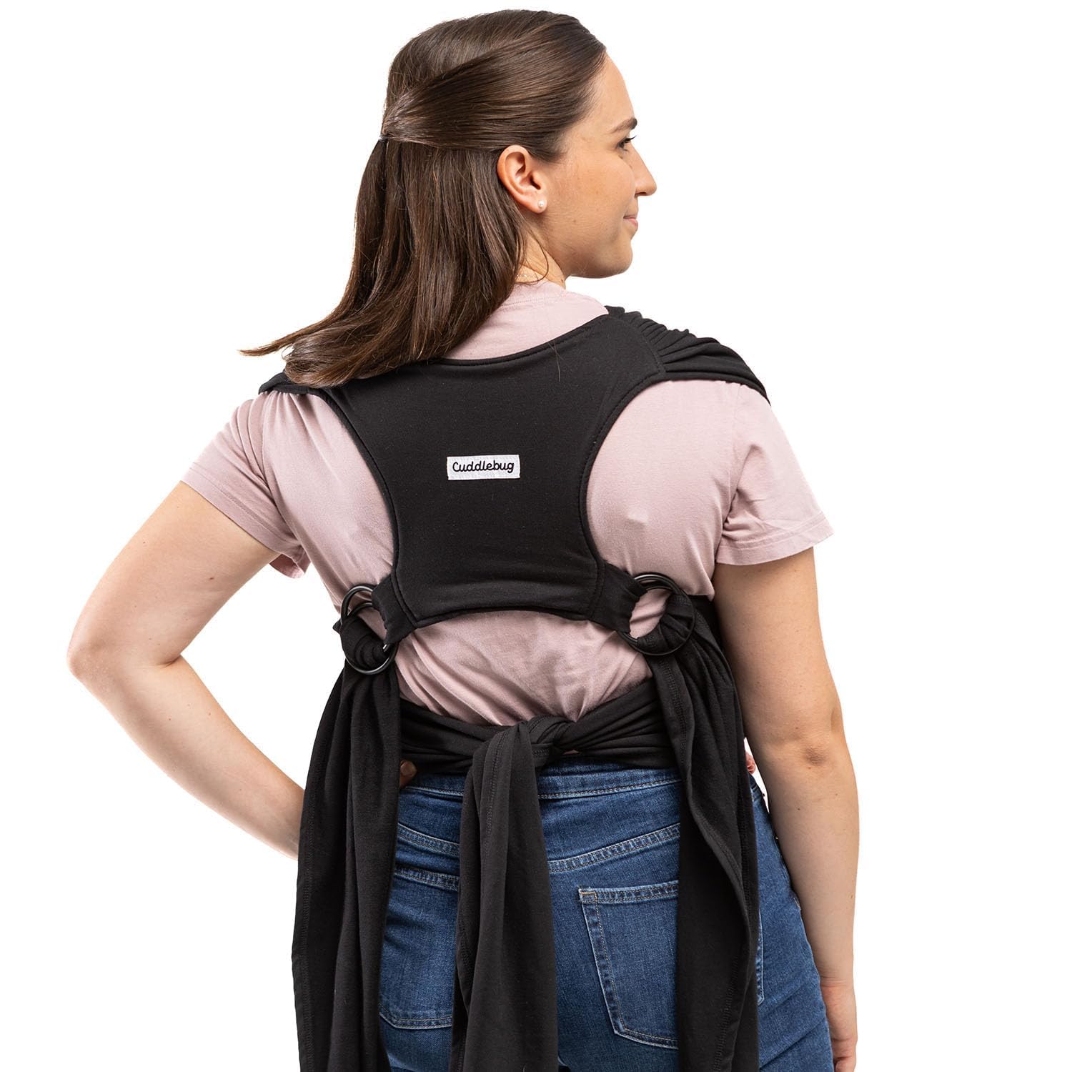 CuddleBug CuddleCarry wrap, one-size-fit adapts as baby grows for comfortable wear