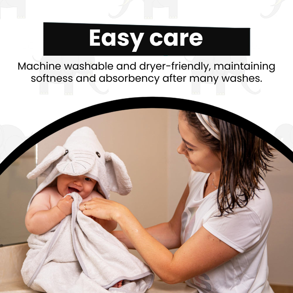 Cuddling Baby Premium Hooded Towel gift-ready packaging for new baby
