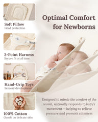 CuddoBaby bouncer beige head cushion providing gentle head support