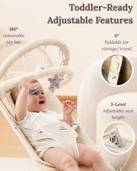 CuddoBaby bouncer wheels with locks for safe room-to-room mobility