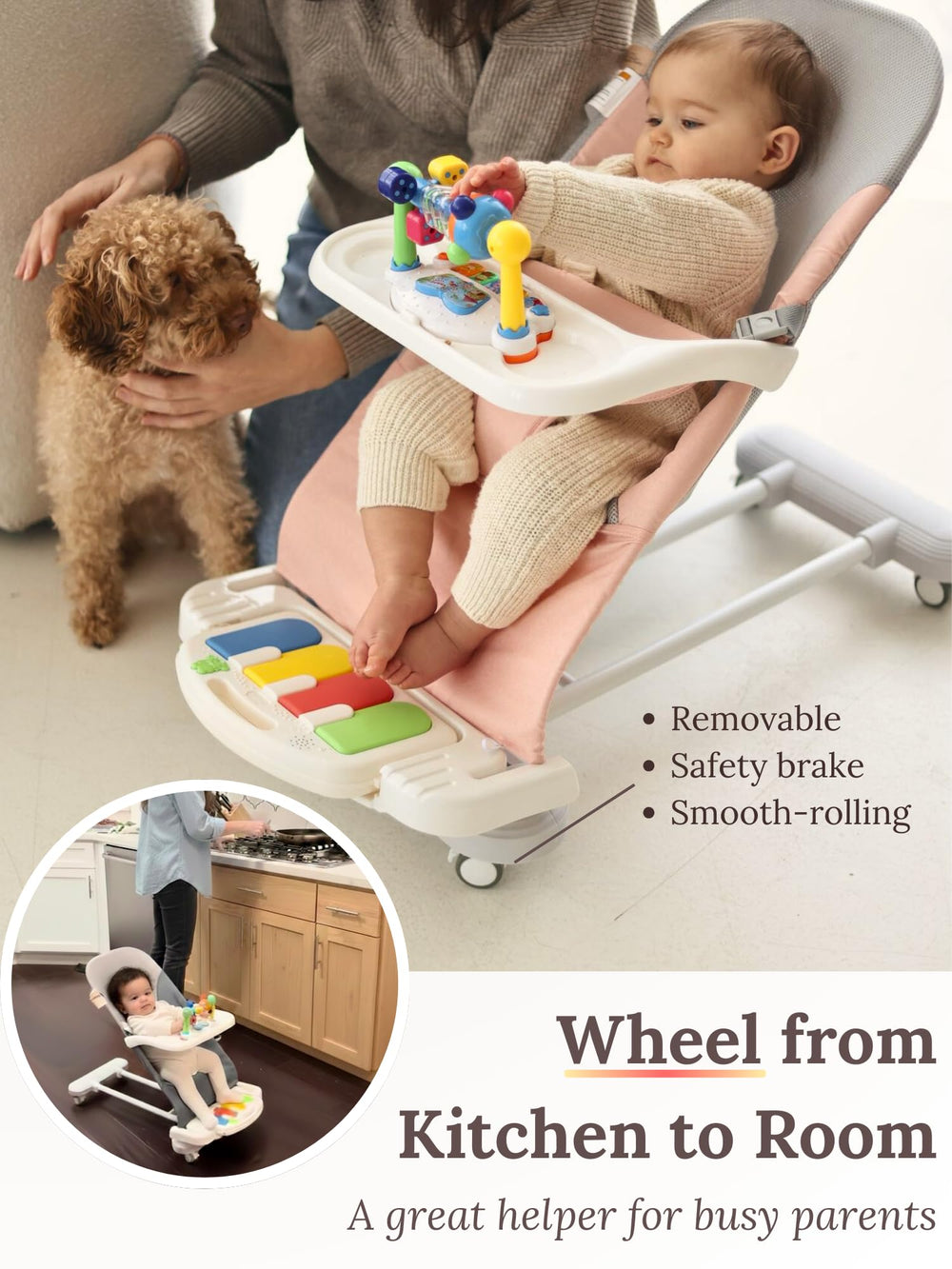 CuddoBaby feeding tray keeps snacks within reach for easy meals
