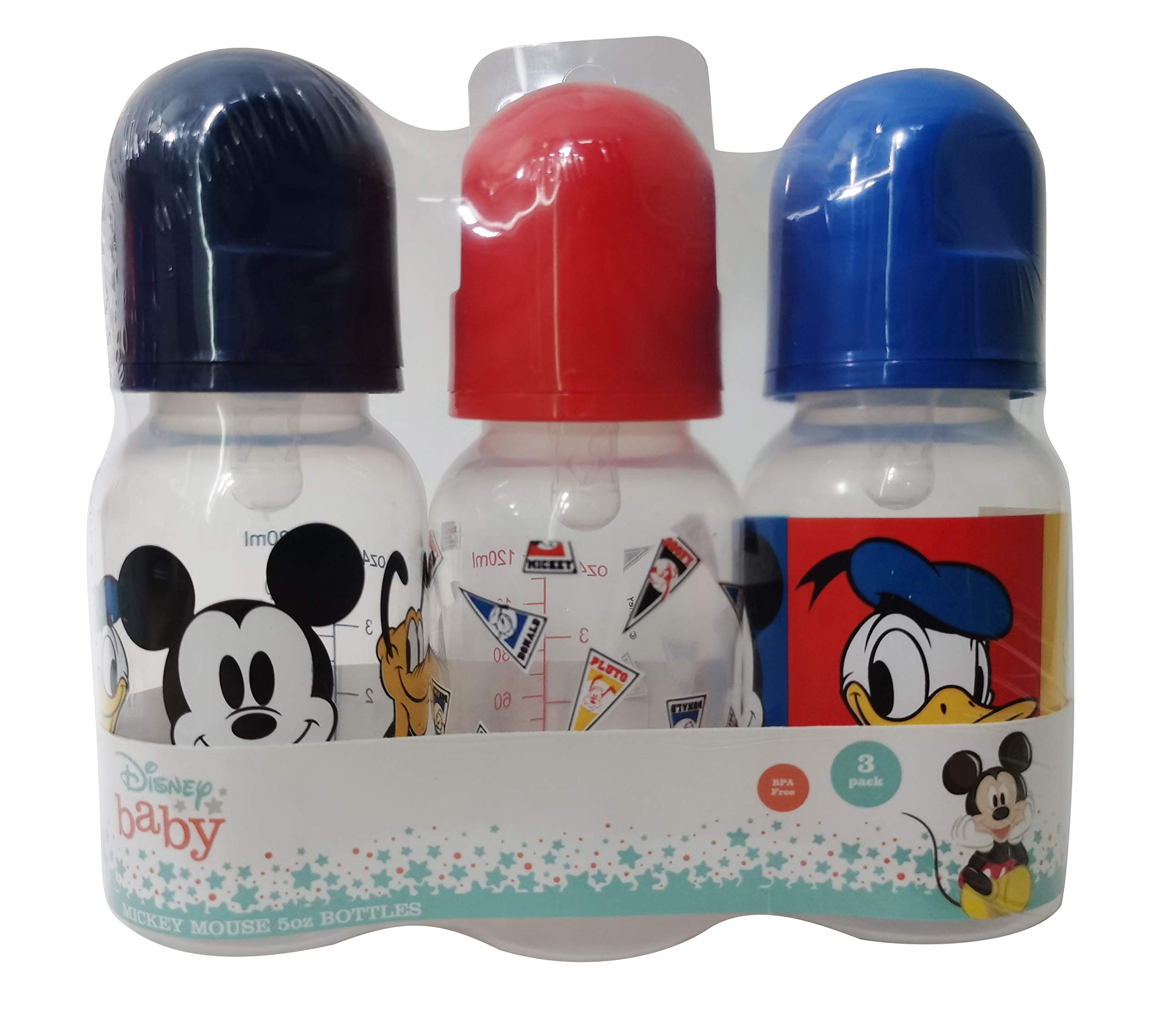 Cudlie Disney Mickey Mouse 5oz bottle set with Mickey Friends for natural feeding.