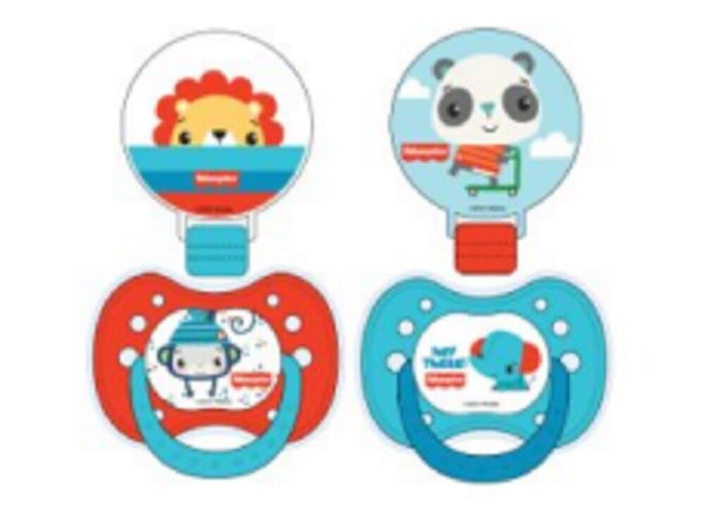 Cudlie Fisher Price orthodontic pacifier helps soothe babies with a gentle, breathable mouth shield.