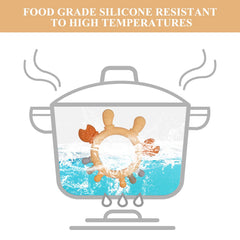 Cuebo BPA-free teether is freezer-safe and food-grade for reassurance