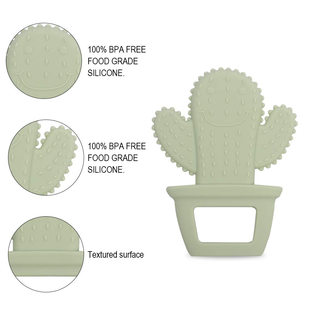 Cuebo baby teether with easy-grasp design for little hands.