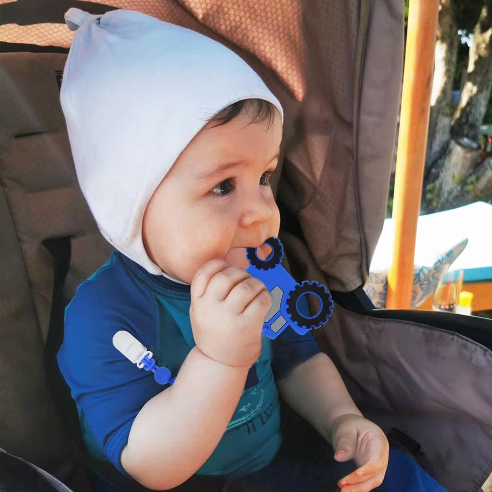 Cuebo gift-ready teether set blue, ideal baby shower gift.