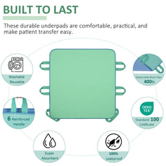 CUFOTPLS versatile bed pad for incontinence, postpartum recovery, and bedridden care.