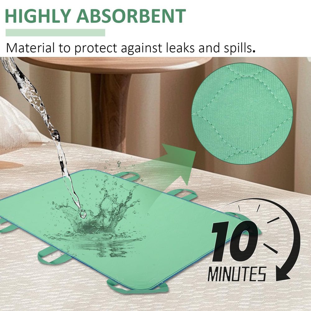 CUFOTPLS machine washable and quick-drying bed pad for easy care.