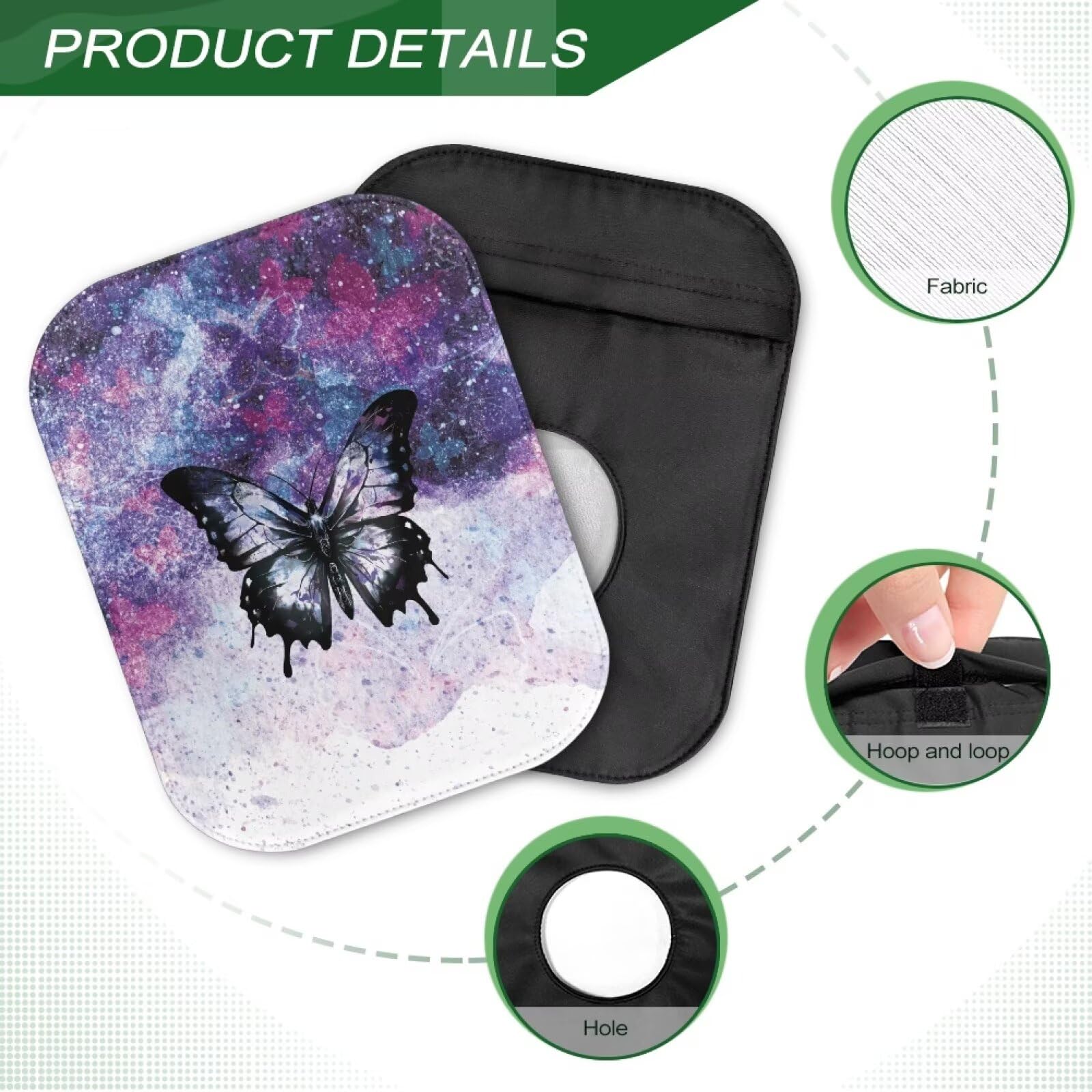 Cugasmaru butterfly purple design adds subtle personal style.