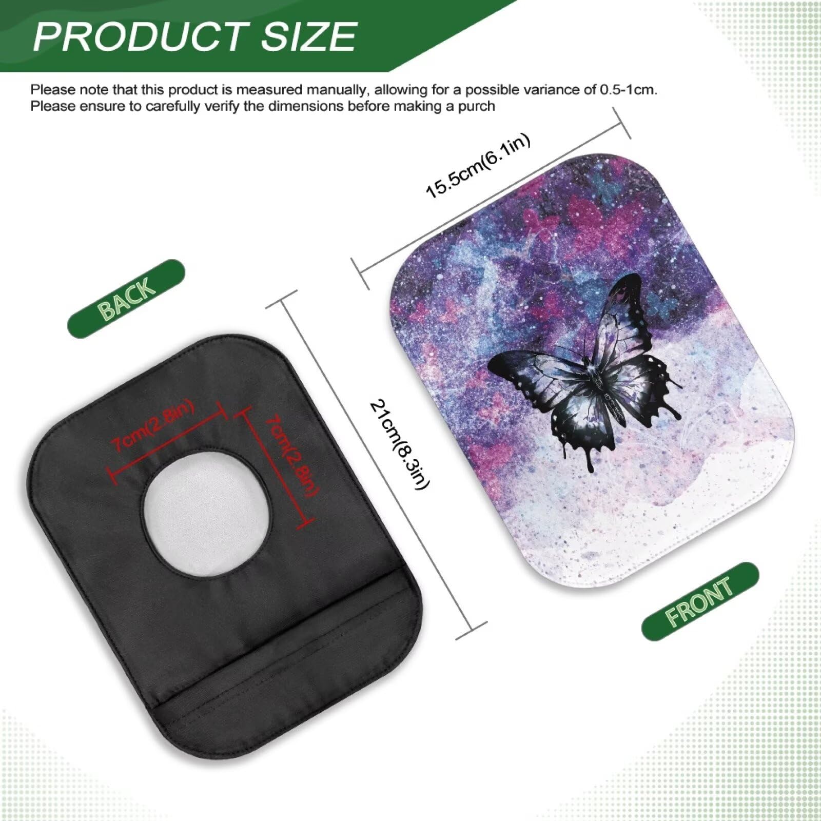 Cugasmaru compact 6.1 x 8.3 inch cover fits standard pouches.