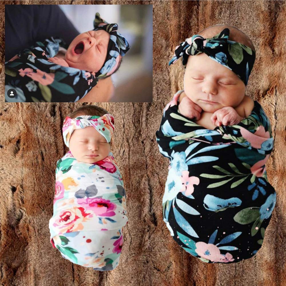 Culclendy Floral Swaddle Blanket 3-pack ideal as a baby shower gift