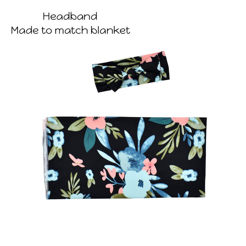 Culclendy Floral Swaddle Blanket print with non-toxic inks and girl-friendly motifs