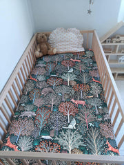 Culclendy jungle animals crib sheet provides breathable stretch for easy changes
