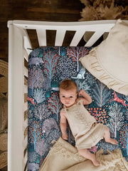 Culclendy jungle animals crib sheet stays snug with reinforced elastic