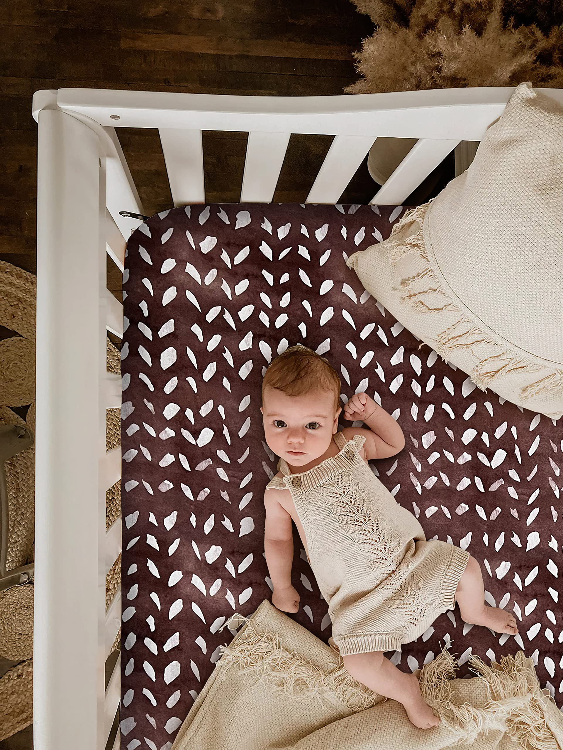 Culclendy standard crib 52x28 fit provides smooth, secure bedding surface.
