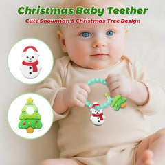 CulinaCraft silicone teether with back textures for baby sensory play.