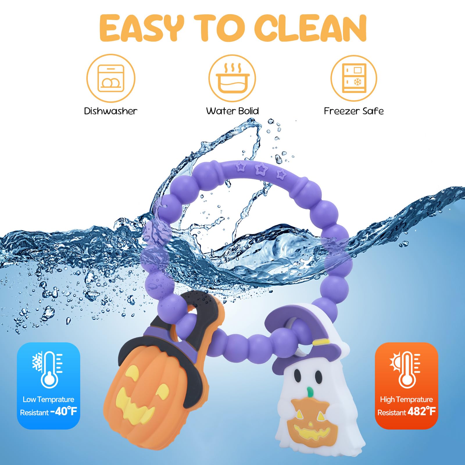 CulinaCraft teether is boil-safe and easy to clean for busy families.