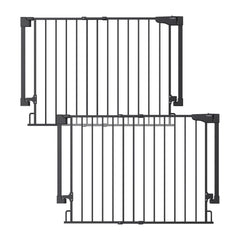 Cumbor 2-pack gate mounted on stairs with hardware for stable safety