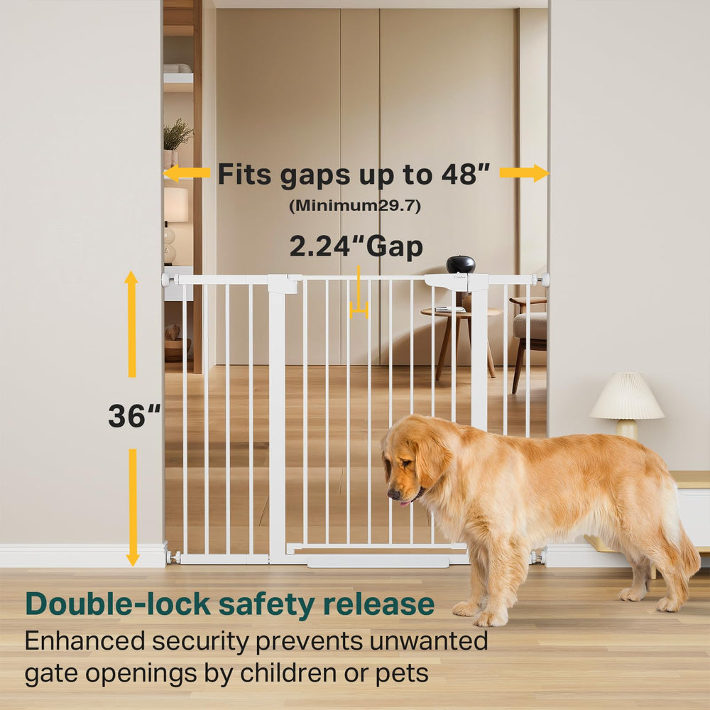Cumbor adjustable width gate in doorway from 29.7 to 48 inches