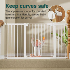 Cumbor pressure-mounted installation keeps walls safe while easy to set up.