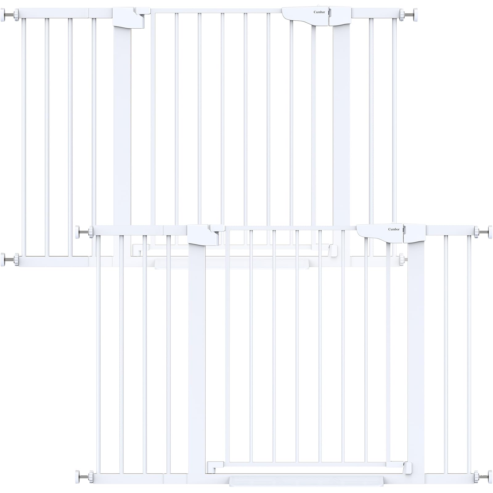 Cumbor baby gate 2pack on doorway offers flexible protection for stairs and hallways