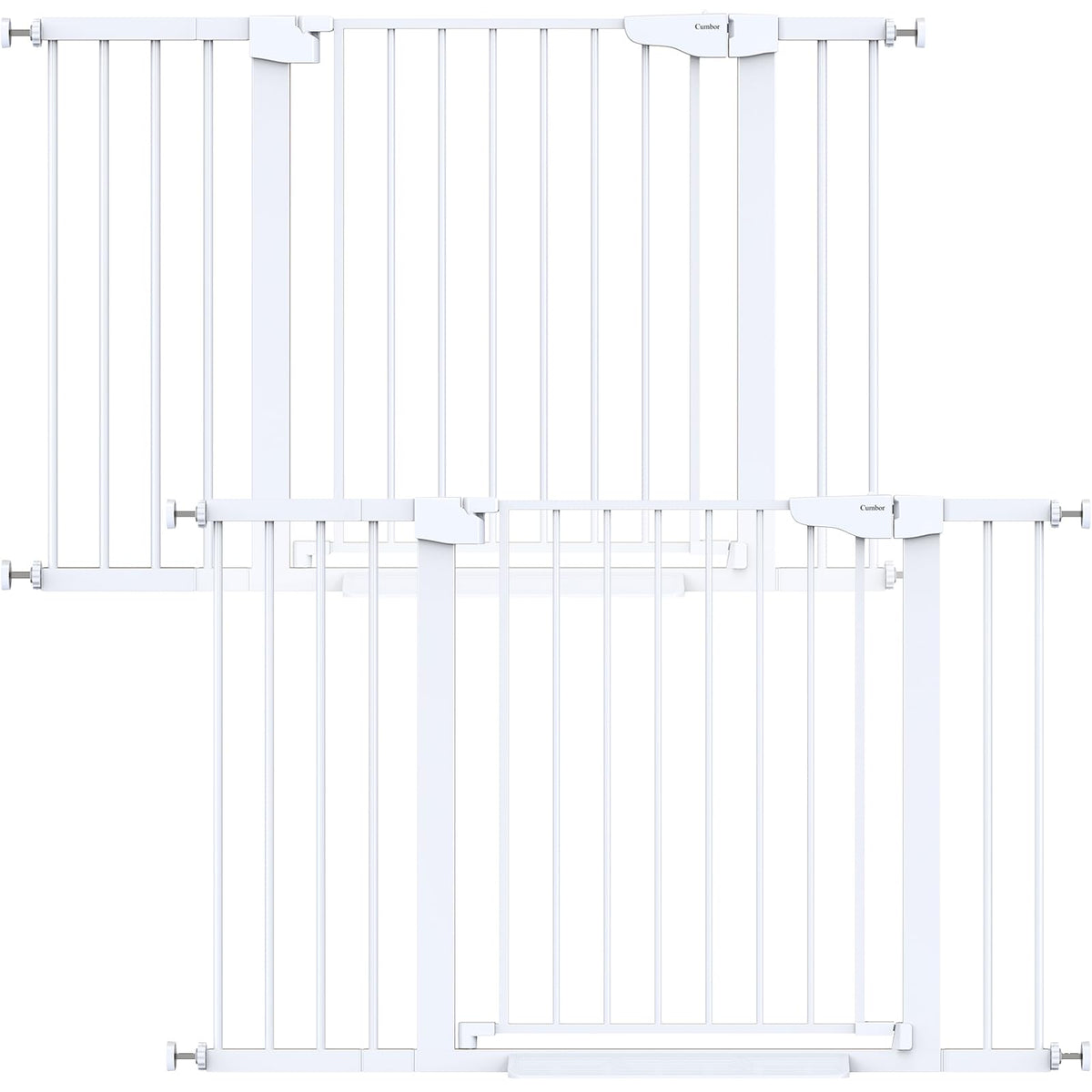 Cumbor baby gate 2pack on doorway offers flexible protection for stairs and hallways