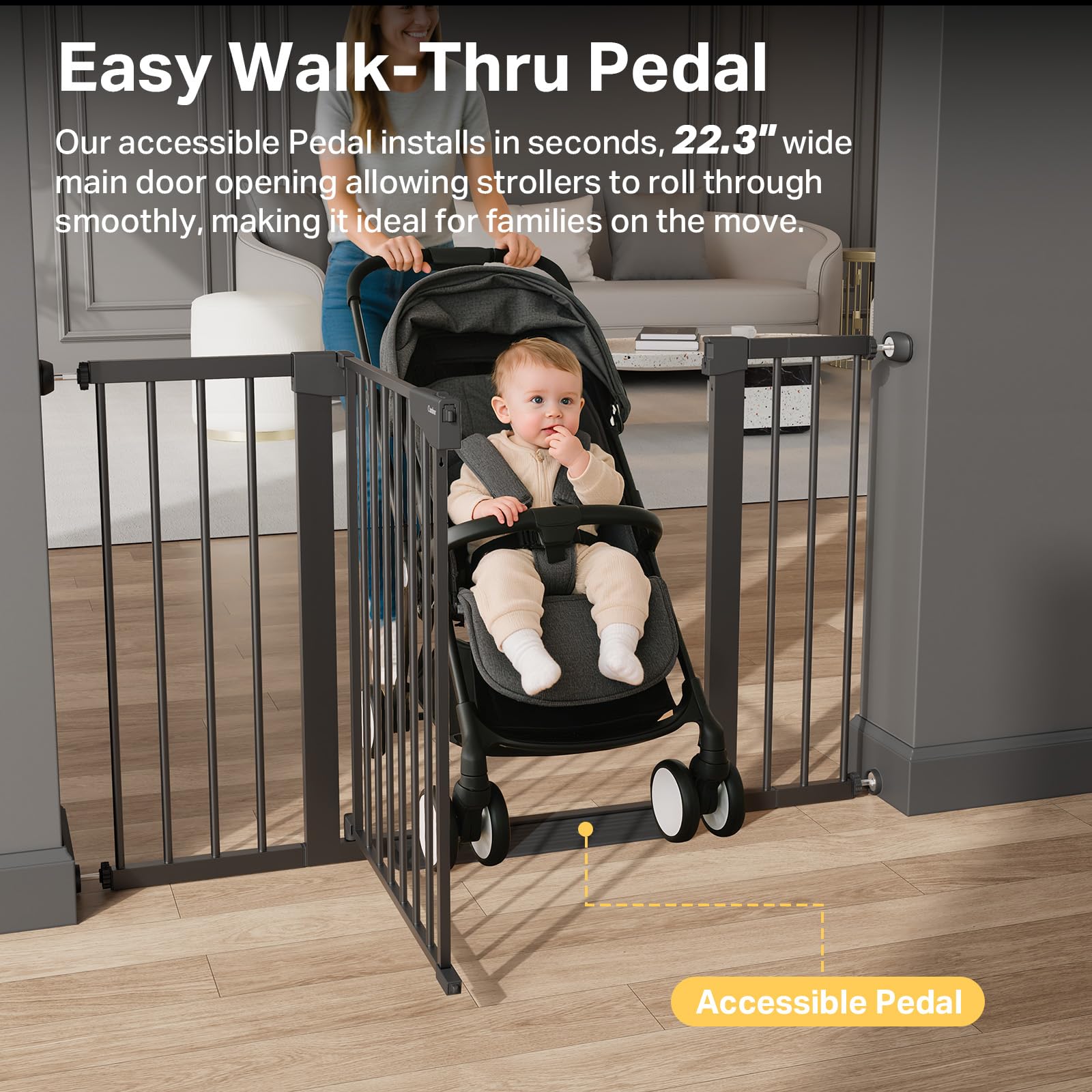 Cumbor auto-close two-way gate for daily use