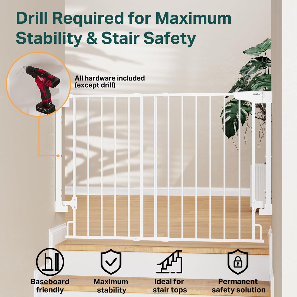 Cumbor double-lock safety keeps toddlers secure at height.