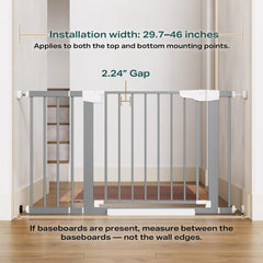 Cumbor gate with double lock top for child safety