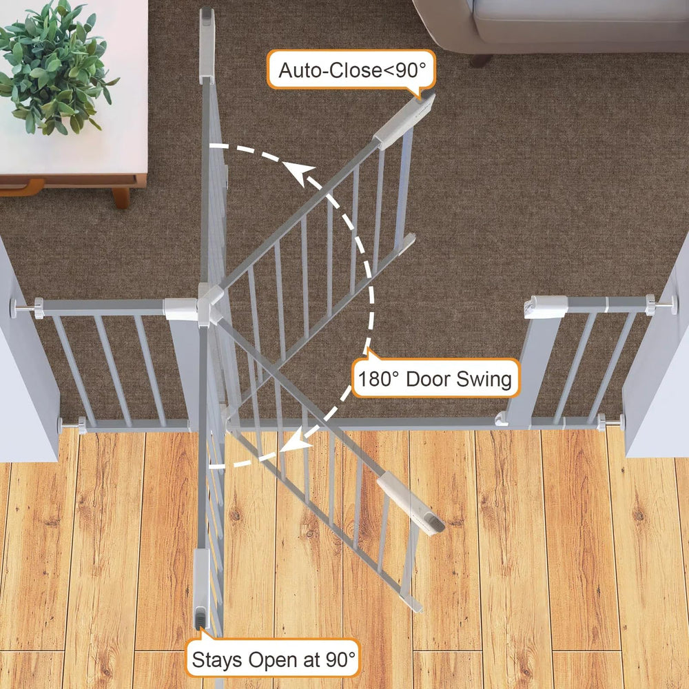 Cumbor gate in durable steel construction withstands pet activity