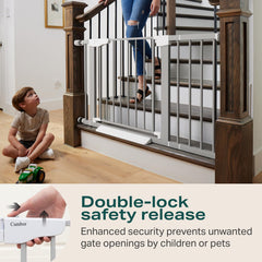 Cumbor gate installs easily with pressure-mount in minutes
