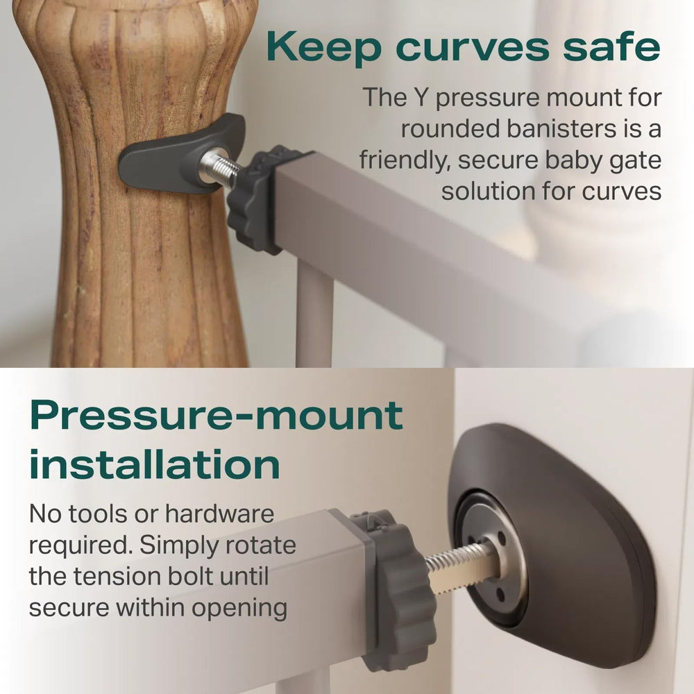 Cumbor hardware mount included for sturdy stair stabilization